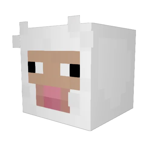 Istusk Minecraft avatar head, 3D render