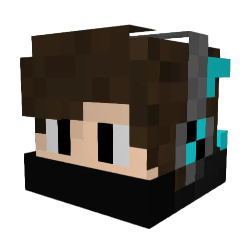 IsubbedxD Minecraft avatar head, 3D render