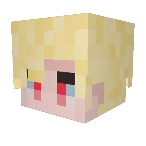 Isudesu Minecraft avatar head, 3D render