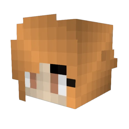 Isuelbi Minecraft avatar head, 3D render