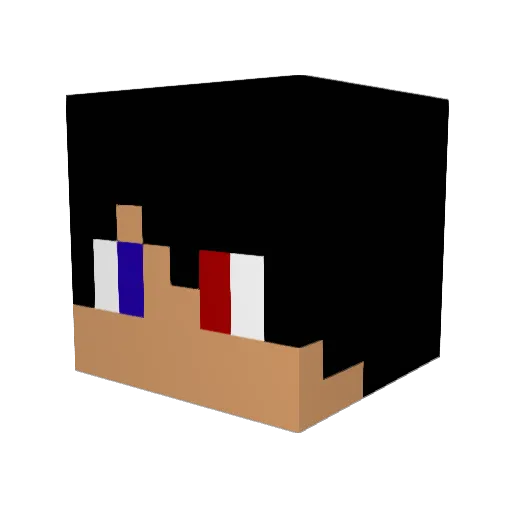 Isukasu Minecraft avatar head, 3D render