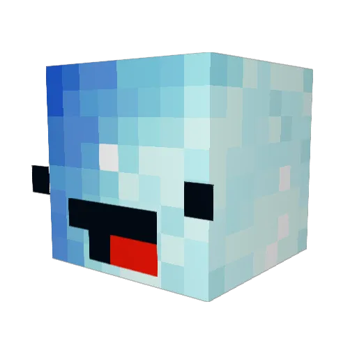 Isuzaaa Minecraft avatar head, 3D render