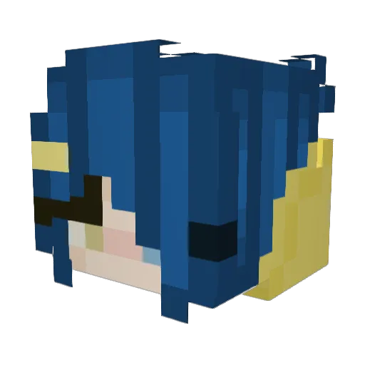 Isy_wooo Minecraft avatar head, 3D render
