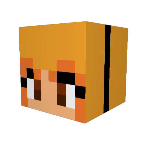 It0e Minecraft avatar head, 3D render