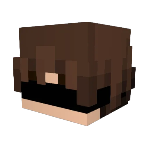 It4qcaND Minecraft avatar head, 3D render