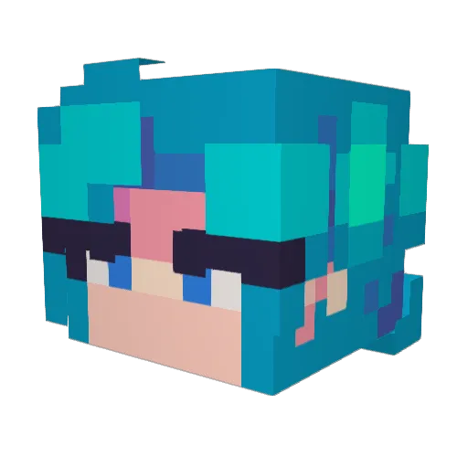 ItBCece Minecraft avatar head, 3D render