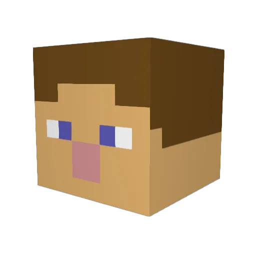 ItIsBread Minecraft avatar head, 3D render