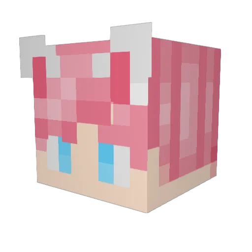ItIsLyx Minecraft avatar head, 3D render