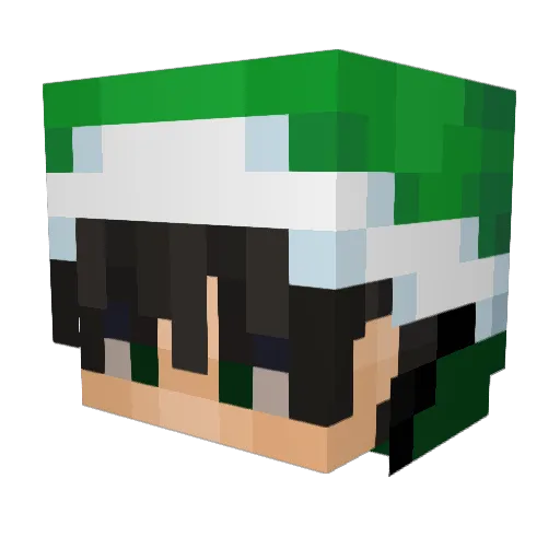 ItIsMinty Minecraft avatar head, 3D render
