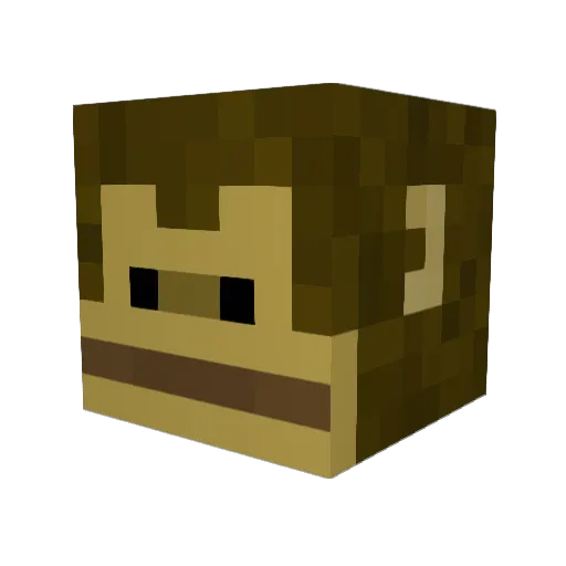 ItIsYaMonkey_ Minecraft avatar head, 3D render