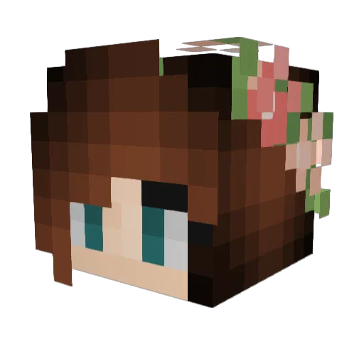 ItLily Minecraft avatar head, 3D render