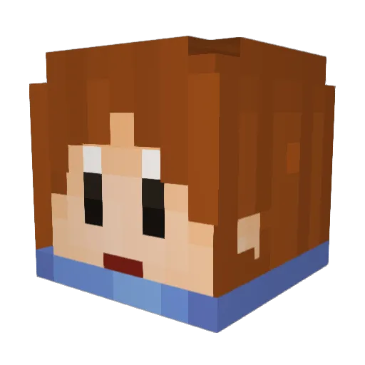 ItMightBeVid Minecraft avatar head, 3D render