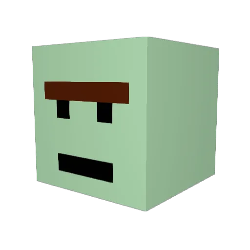 ItMingus Minecraft avatar head, 3D render
