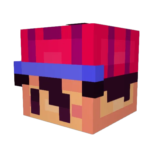 ItNateplay Minecraft avatar head, 3D render