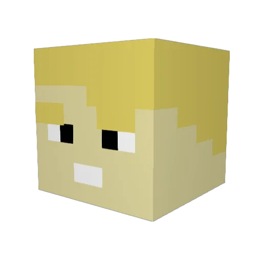 ItNoRA Minecraft avatar head, 3D render