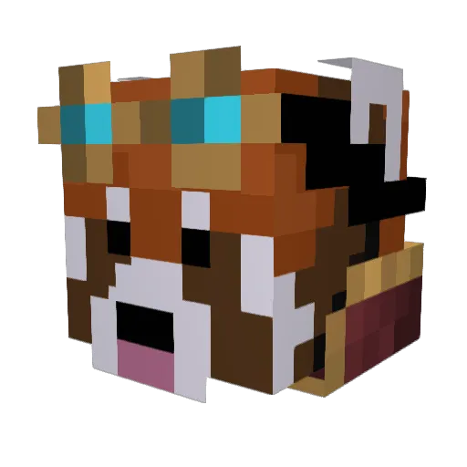 ItPunda Minecraft avatar head, 3D render