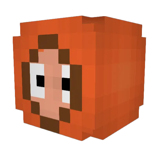 ItRice Minecraft avatar head, 3D render