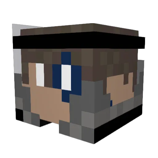 ItSim0n Minecraft avatar head, 3D render