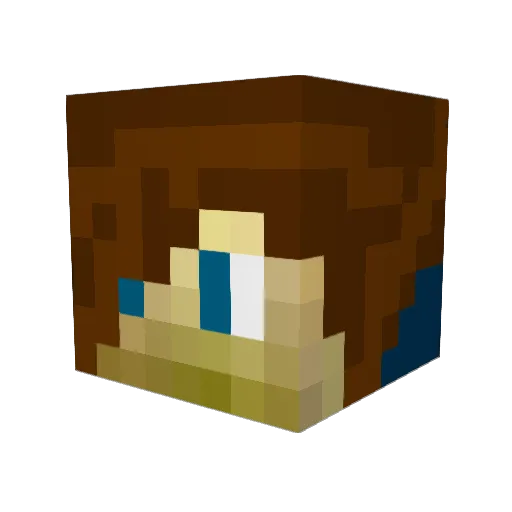 ItZ_the_popcorn Minecraft avatar head, 3D render
