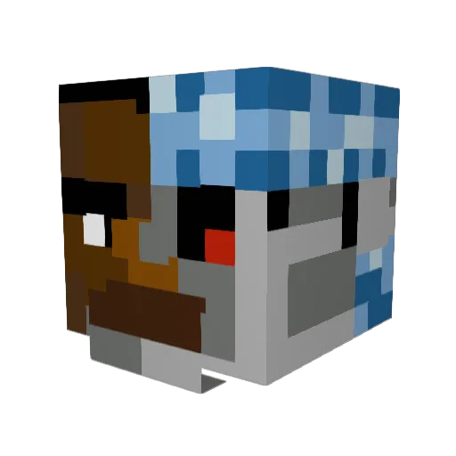 ItaJohnLemon Minecraft avatar head, 3D render