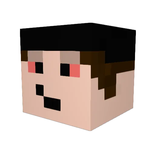 ItachiAkatsin Minecraft avatar head, 3D render