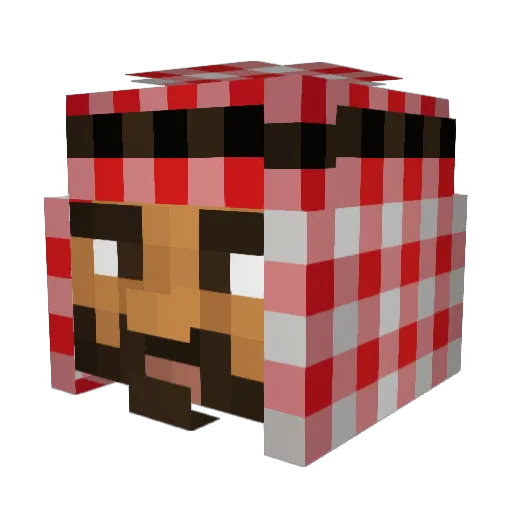 ItachiU3chiha Minecraft avatar head, 3D render