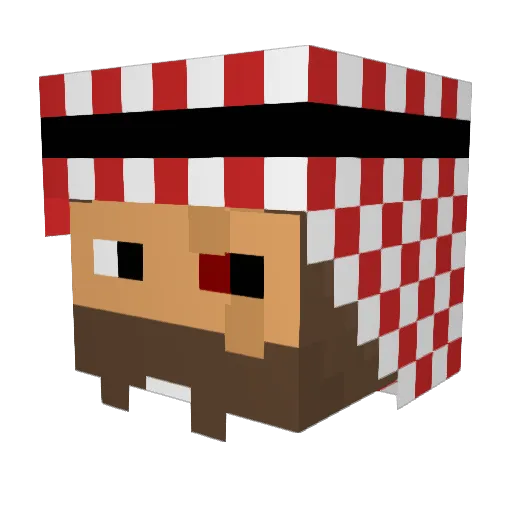 Itachi_uchi Minecraft avatar head, 3D render