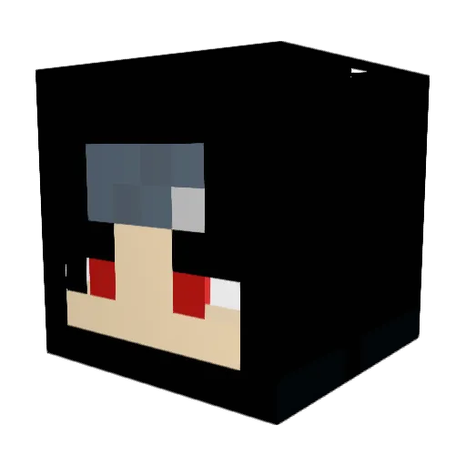 Itachiuchiwwa Minecraft avatar head, 3D render