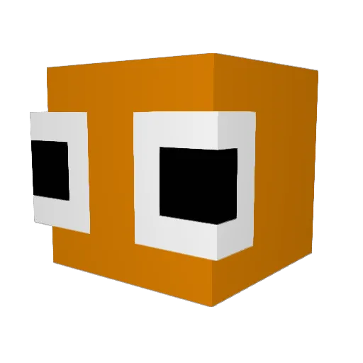 Itachiv Minecraft avatar head, 3D render