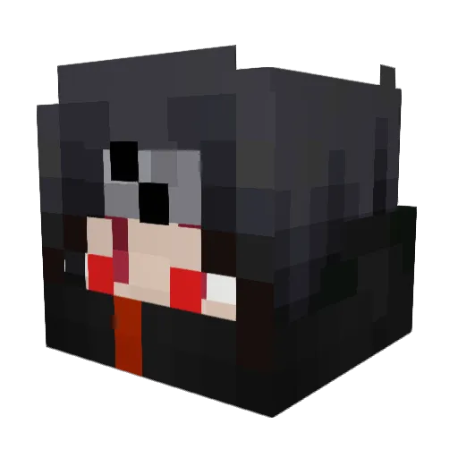 Itaclem Minecraft avatar head, 3D render