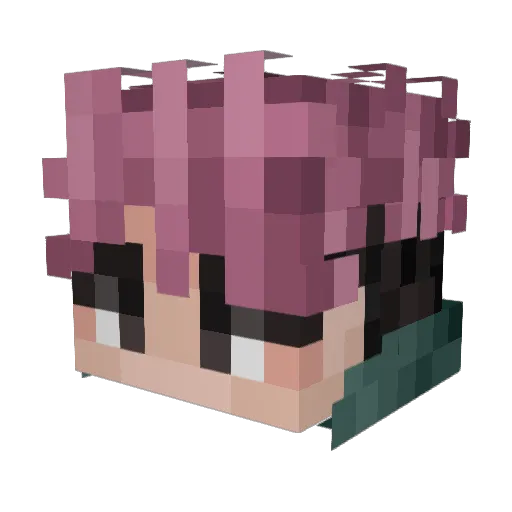 Itadorl Minecraft avatar head, 3D render