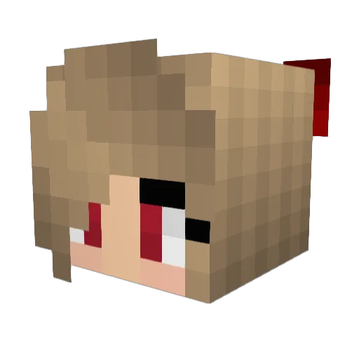Itala_ Minecraft avatar head, 3D render