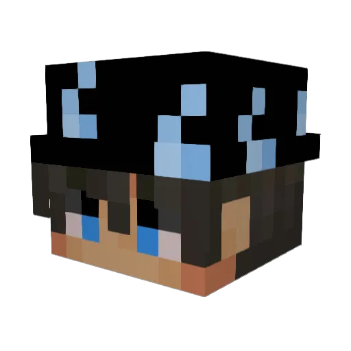 ItalianBananaMan Minecraft avatar head, 3D render