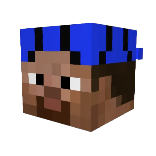 Italian_Power Minecraft avatar head, 3D render