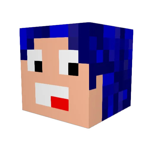 ItaloFraga Minecraft avatar head, 3D render