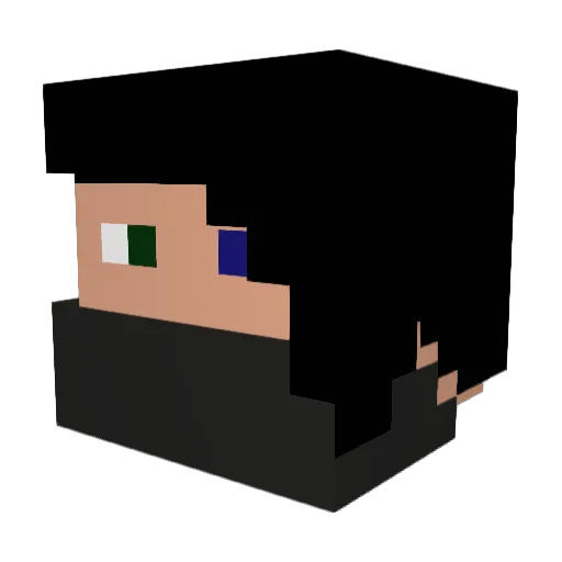 Itami_Kurumi Minecraft avatar head, 3D render