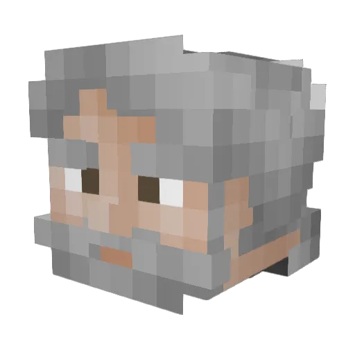 Itanacraft Minecraft avatar head, 3D render