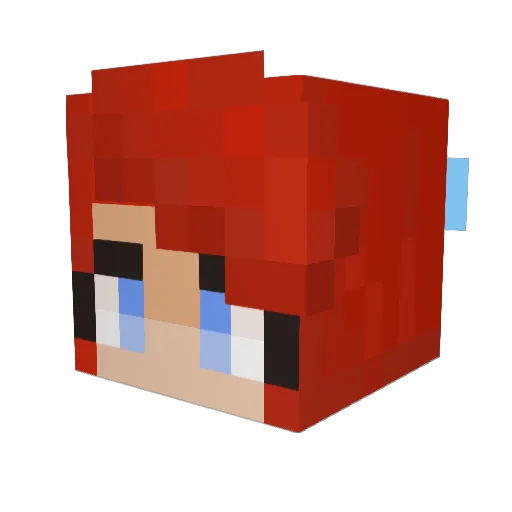 Itaril Minecraft avatar head, 3D render
