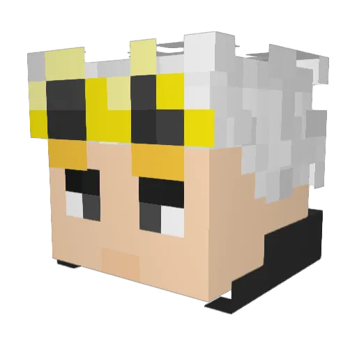 Itaxiii Minecraft avatar head, 3D render
