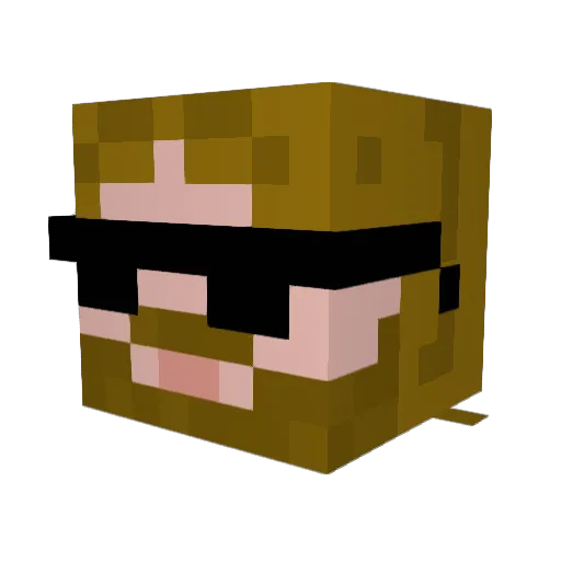 Itay_Pavlov Minecraft avatar head, 3D render