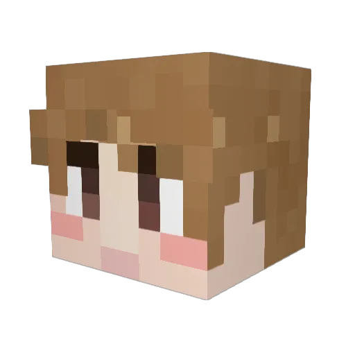 Itchel Minecraft avatar head, 3D render