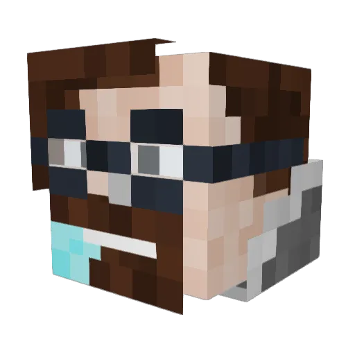 Itchiwawa Minecraft avatar head, 3D render