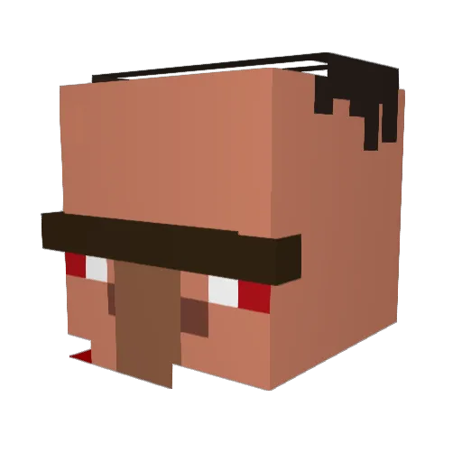 ItchyCrack2013 Minecraft avatar head, 3D render