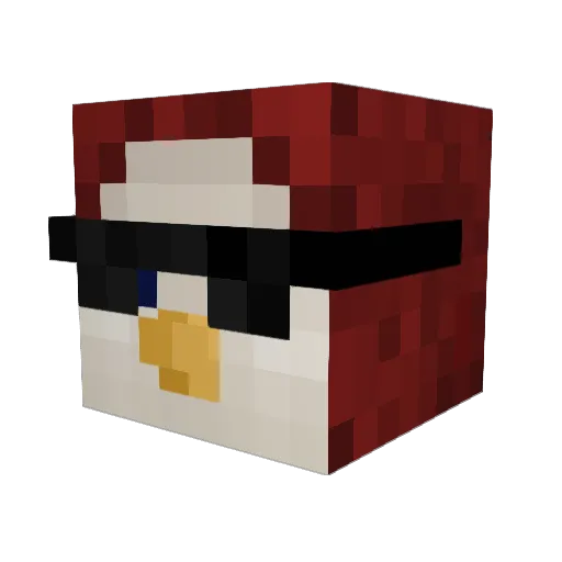 ItchyPenguin Minecraft avatar head, 3D render