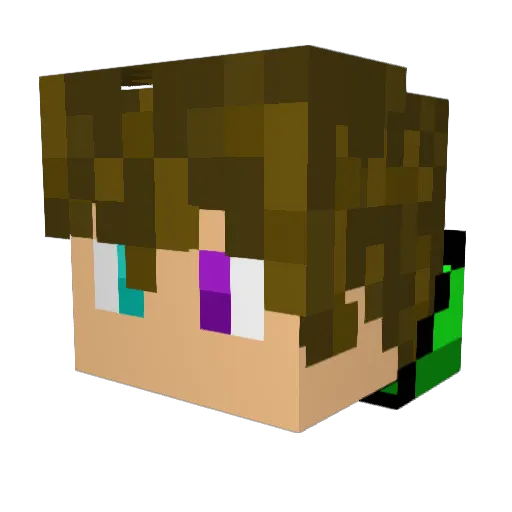ItchyXD Minecraft avatar head, 3D render