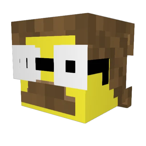 Itchygo Minecraft avatar head, 3D render
