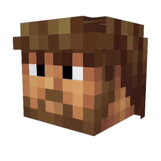 Itchypantz Minecraft avatar head, 3D render