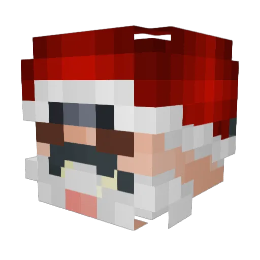 Itchytit Minecraft avatar head, 3D render