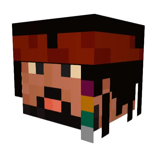 Itdrtyndere Minecraft avatar head, 3D render