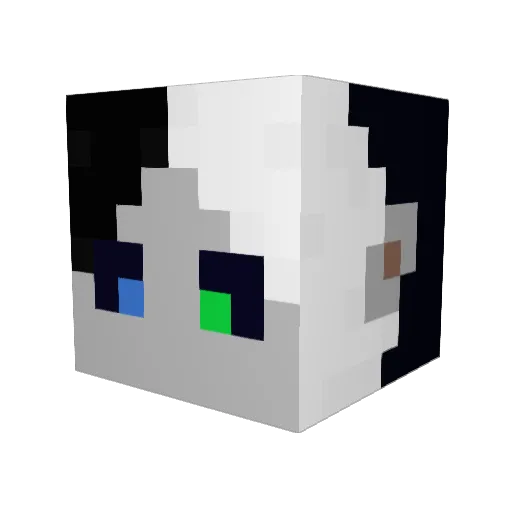 ItePurity Minecraft avatar head, 3D render